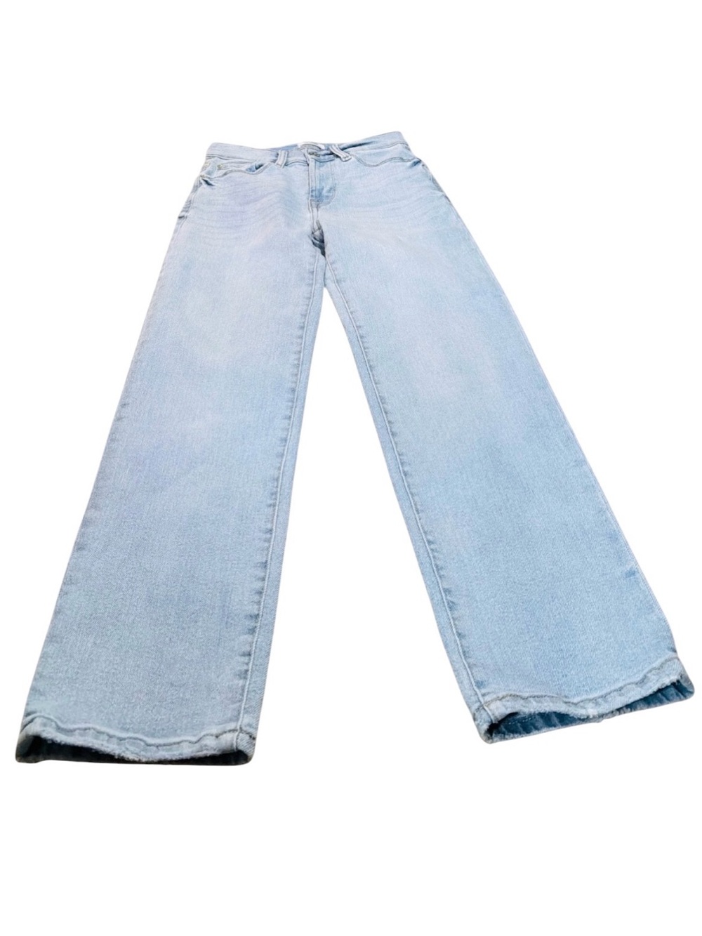 Kensie Vintage Luxe The Ella High Rise Straight Jeans Light Wash Size 0/25 - Picture 3 of 8